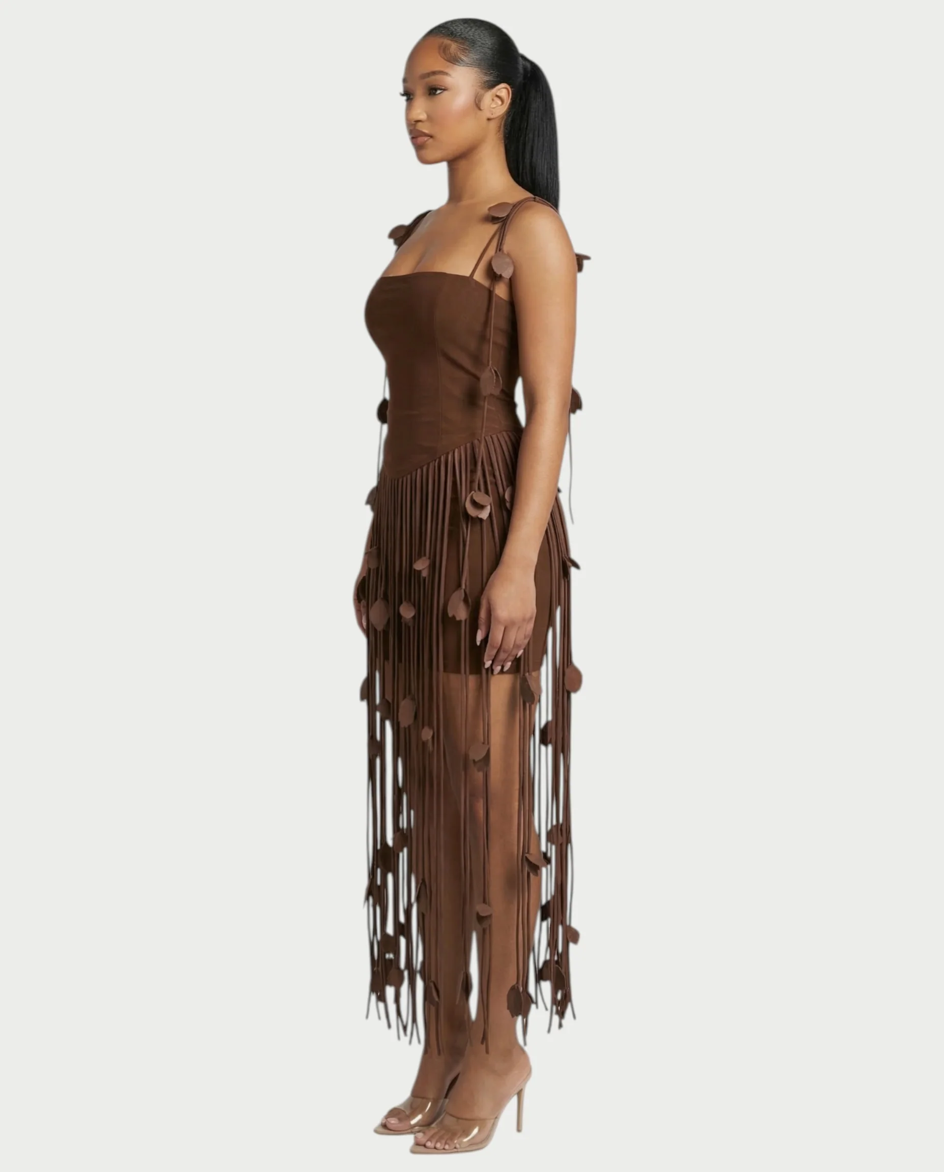 AYONA Camisole Top & High-waisted Tassel Skirt Set - Image 3