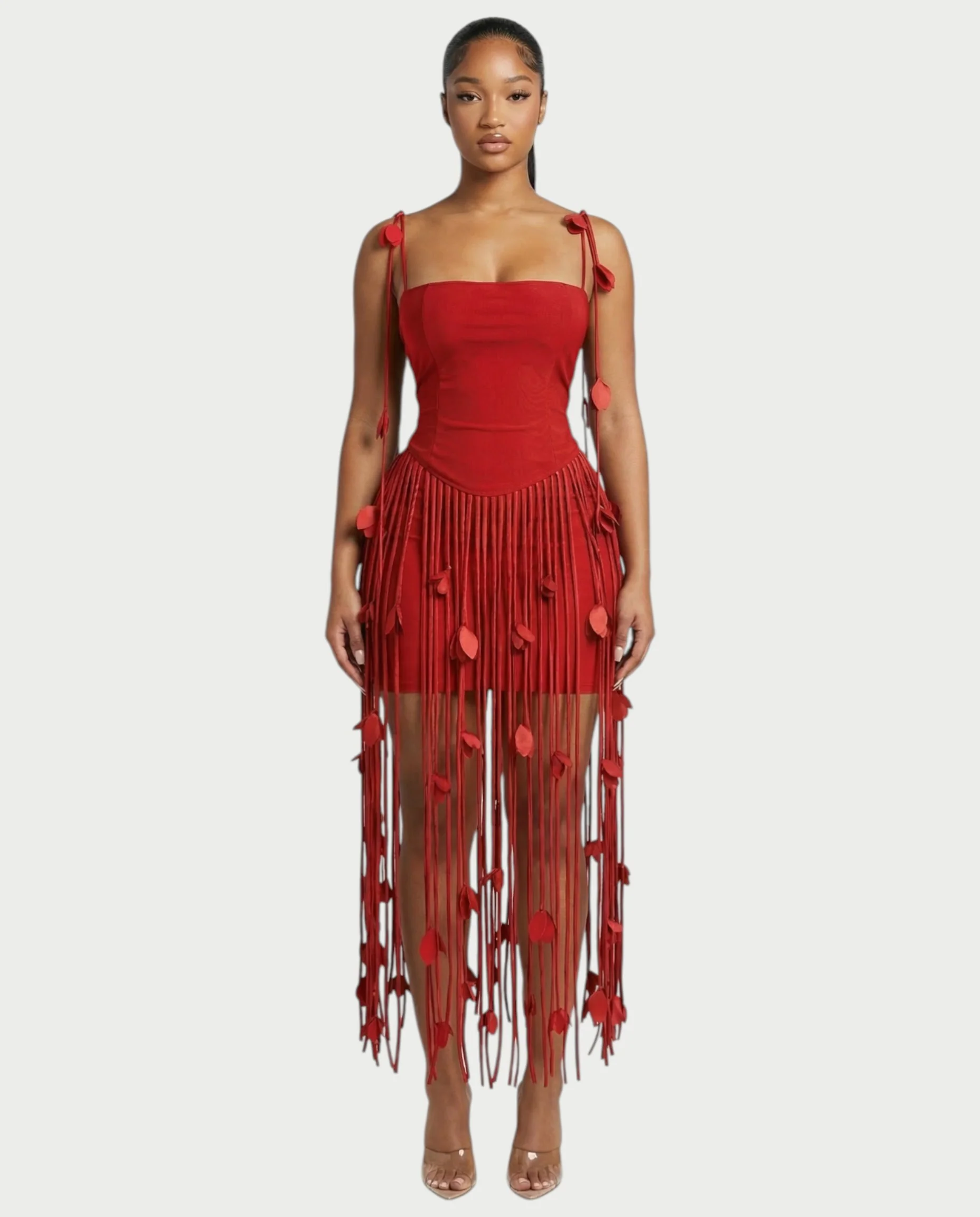 AYONA Camisole Top & High-waisted Tassel Skirt Set - Image 6