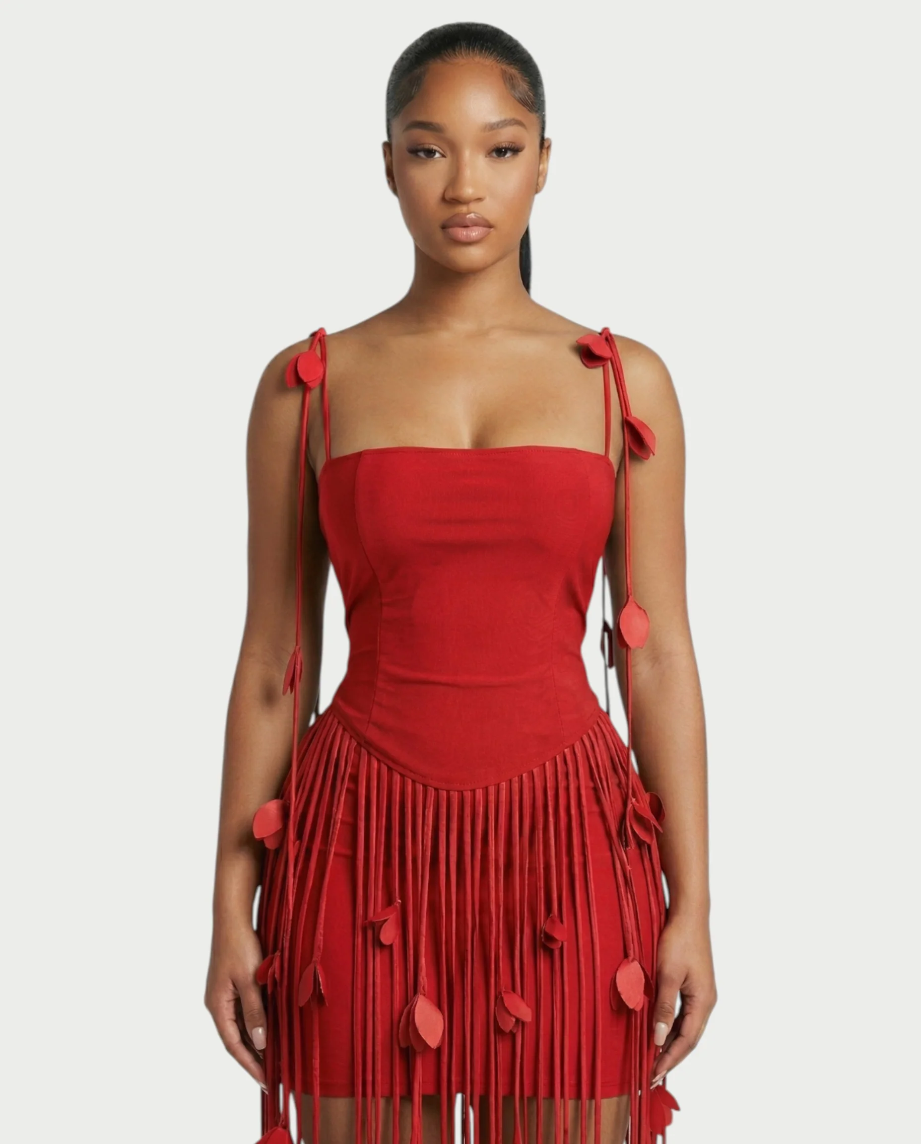 AYONA Camisole Top & High-waisted Tassel Skirt Set - Image 9
