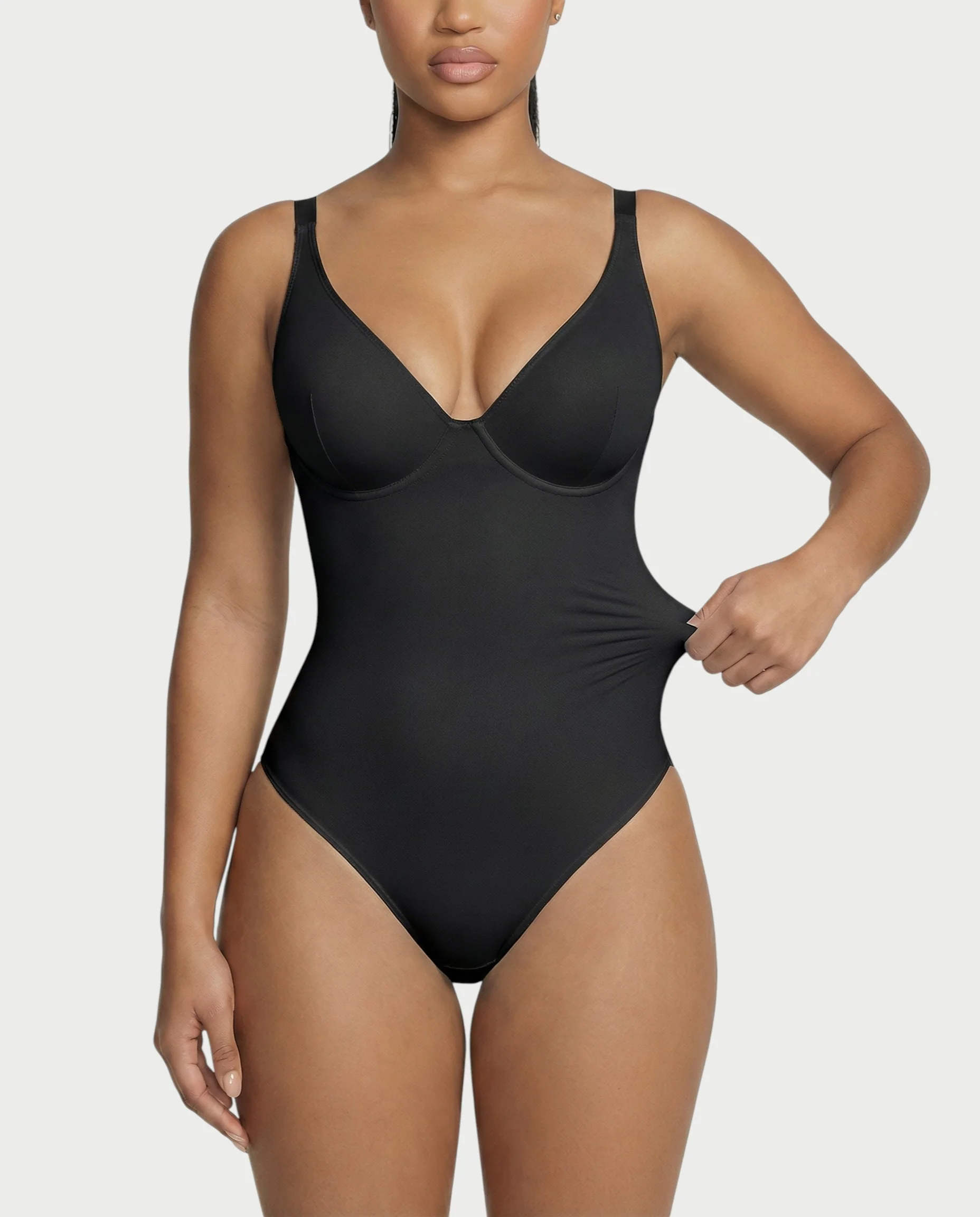 Deep-V Neck Shapewear Bodysuit - Image 7