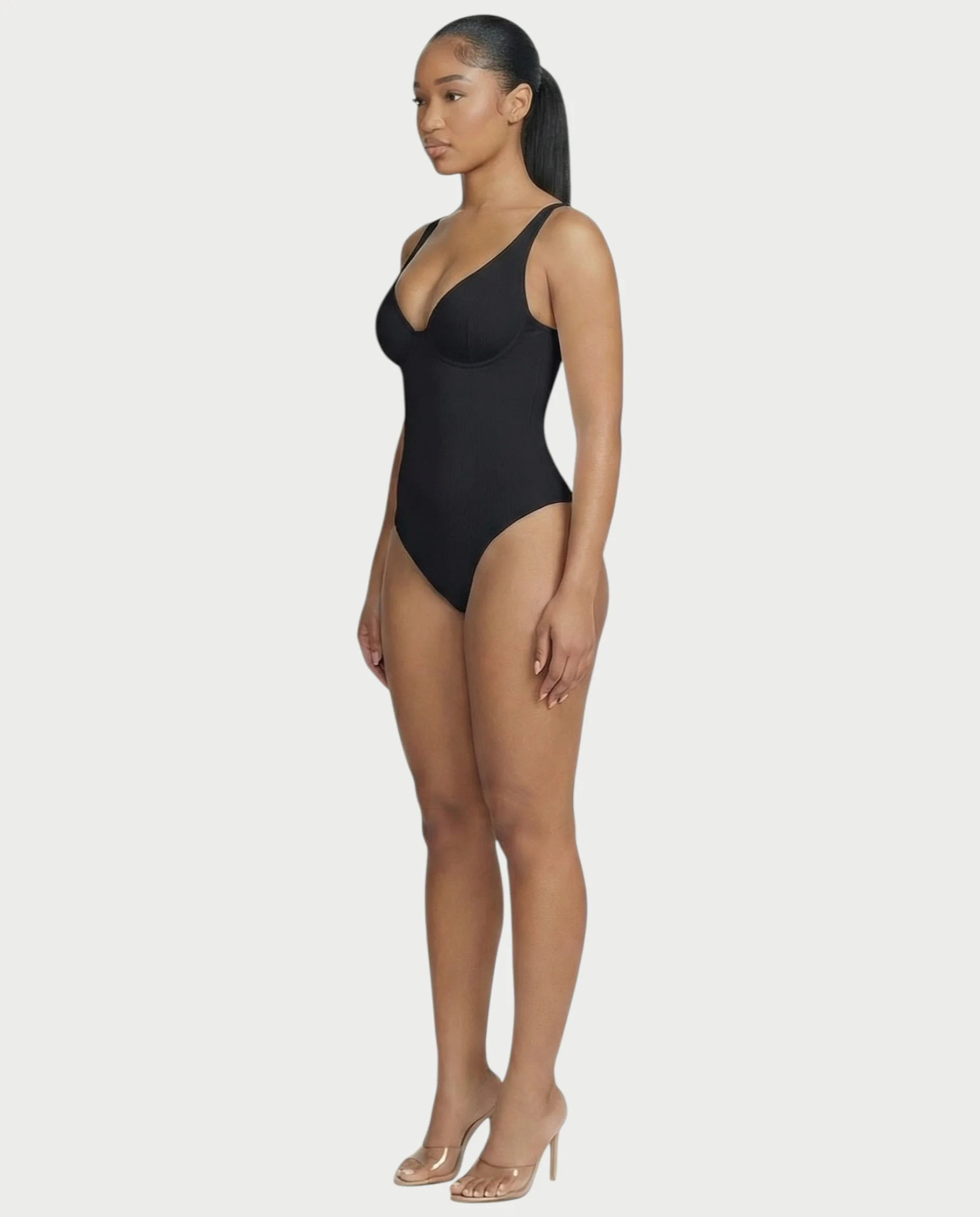 Deep-V Neck Shapewear Bodysuit - Image 9