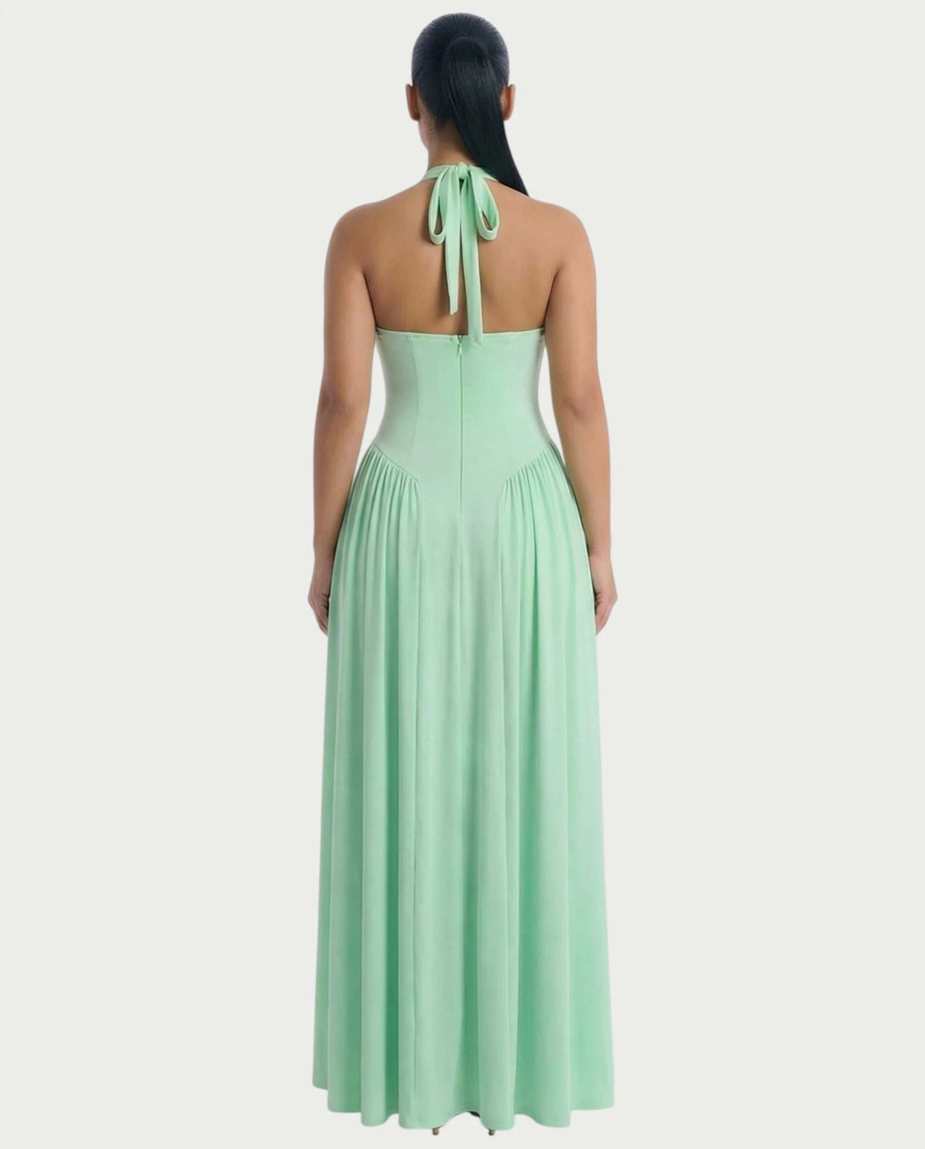 EVIRA Floral Appliqué Drop-Waist Maxi Dress - Image 2
