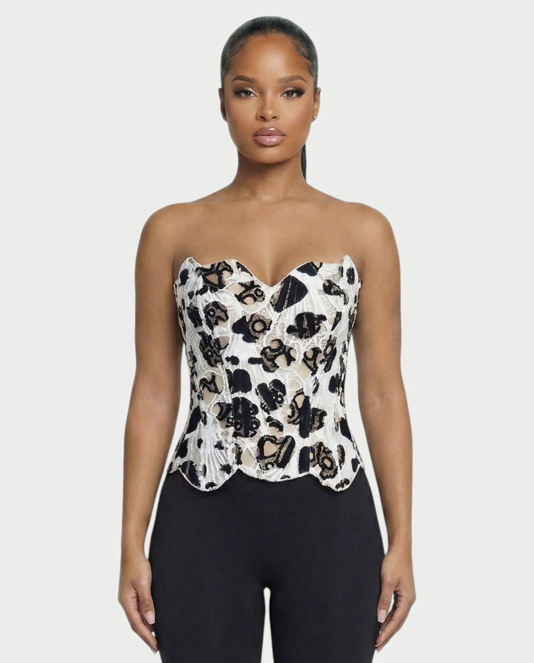 MARISSA Guipure Lace-up Back Corset Top - Image 13