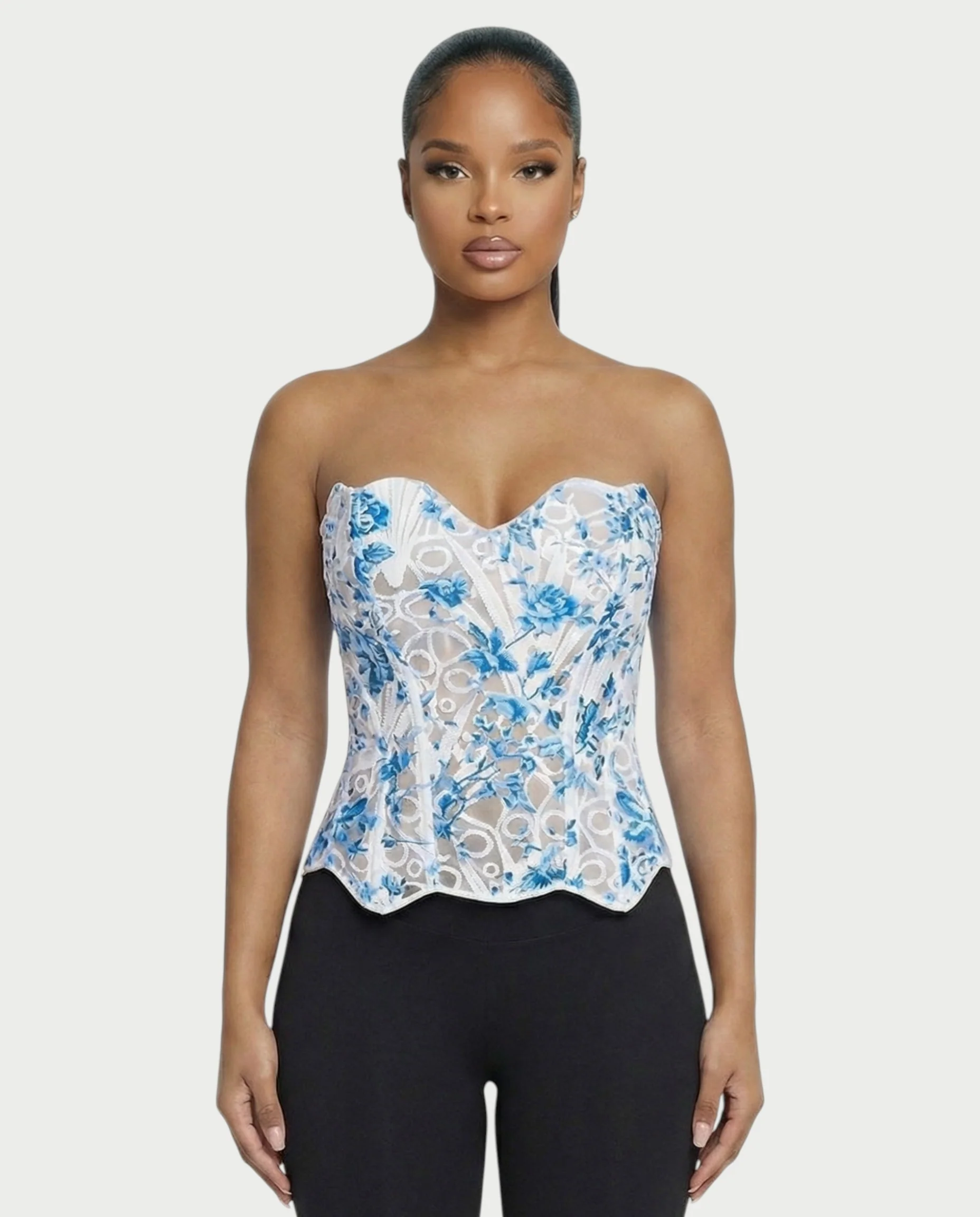 MARISSA Guipure Lace-up Back Corset Top - Image 9