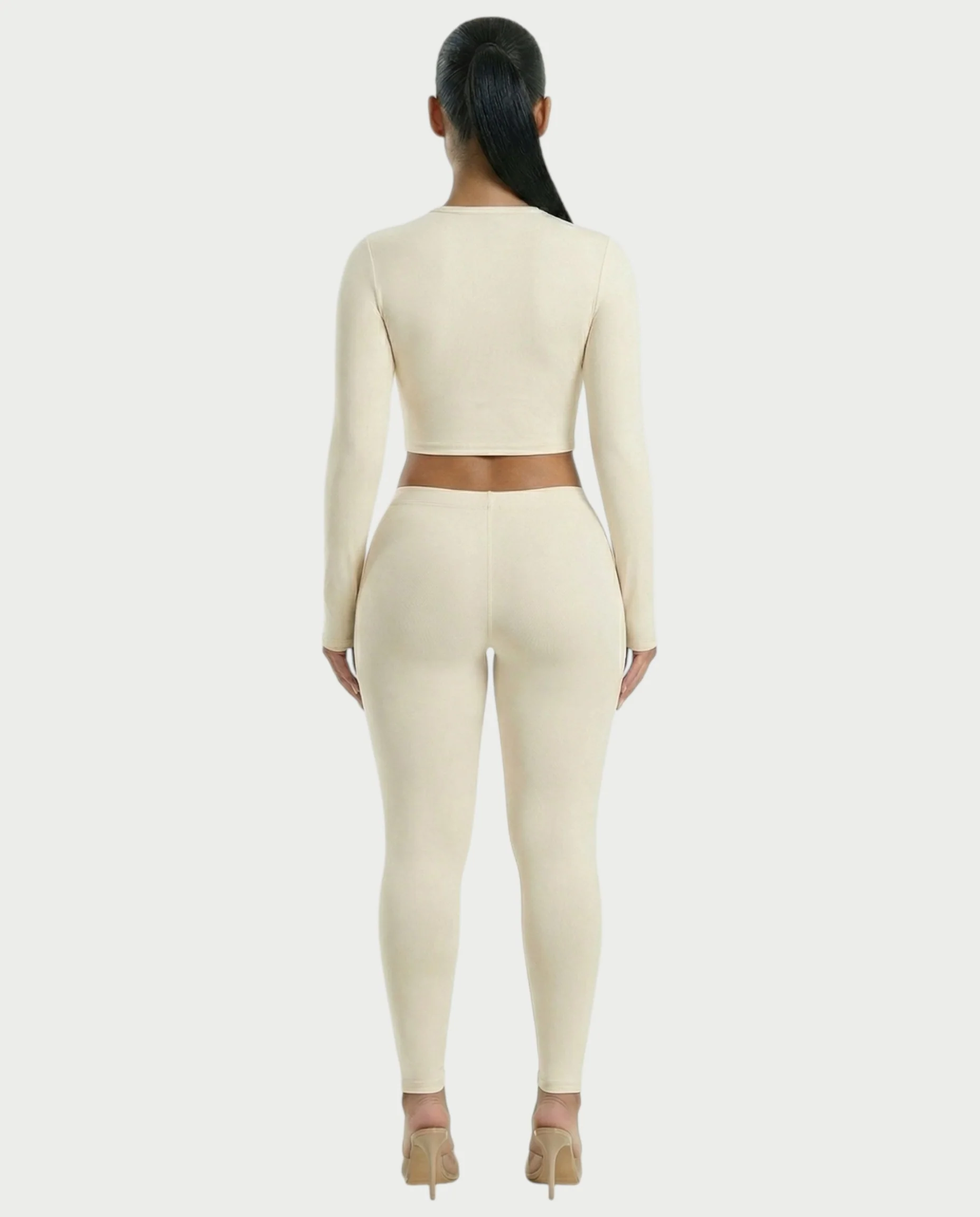VANNA Long-Sleeve Waist Cinching Slim-Fit Top - Image 12