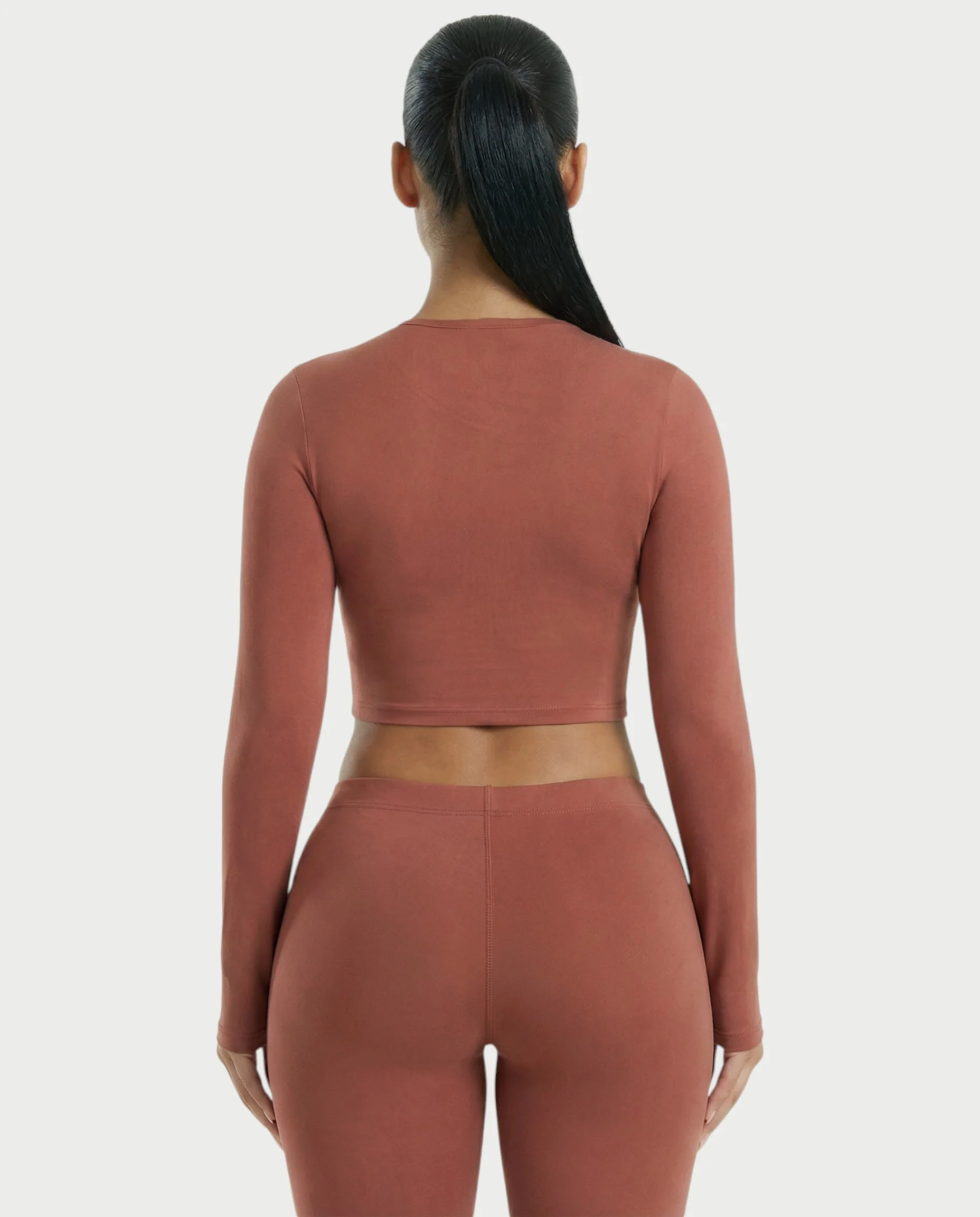 VANNA Long-Sleeve Waist Cinching Slim-Fit Top - Image 2