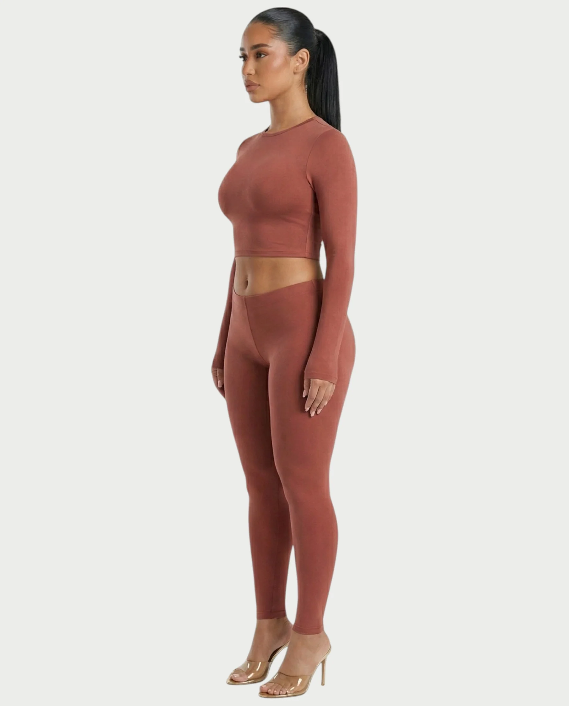 VANNA Long-Sleeve Waist Cinching Slim-Fit Top - Image 3