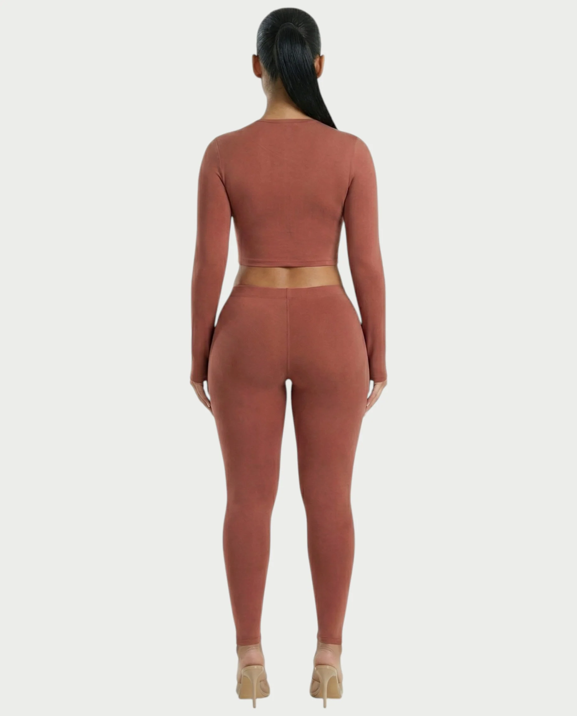 VANNA Long-Sleeve Waist Cinching Slim-Fit Top - Image 4