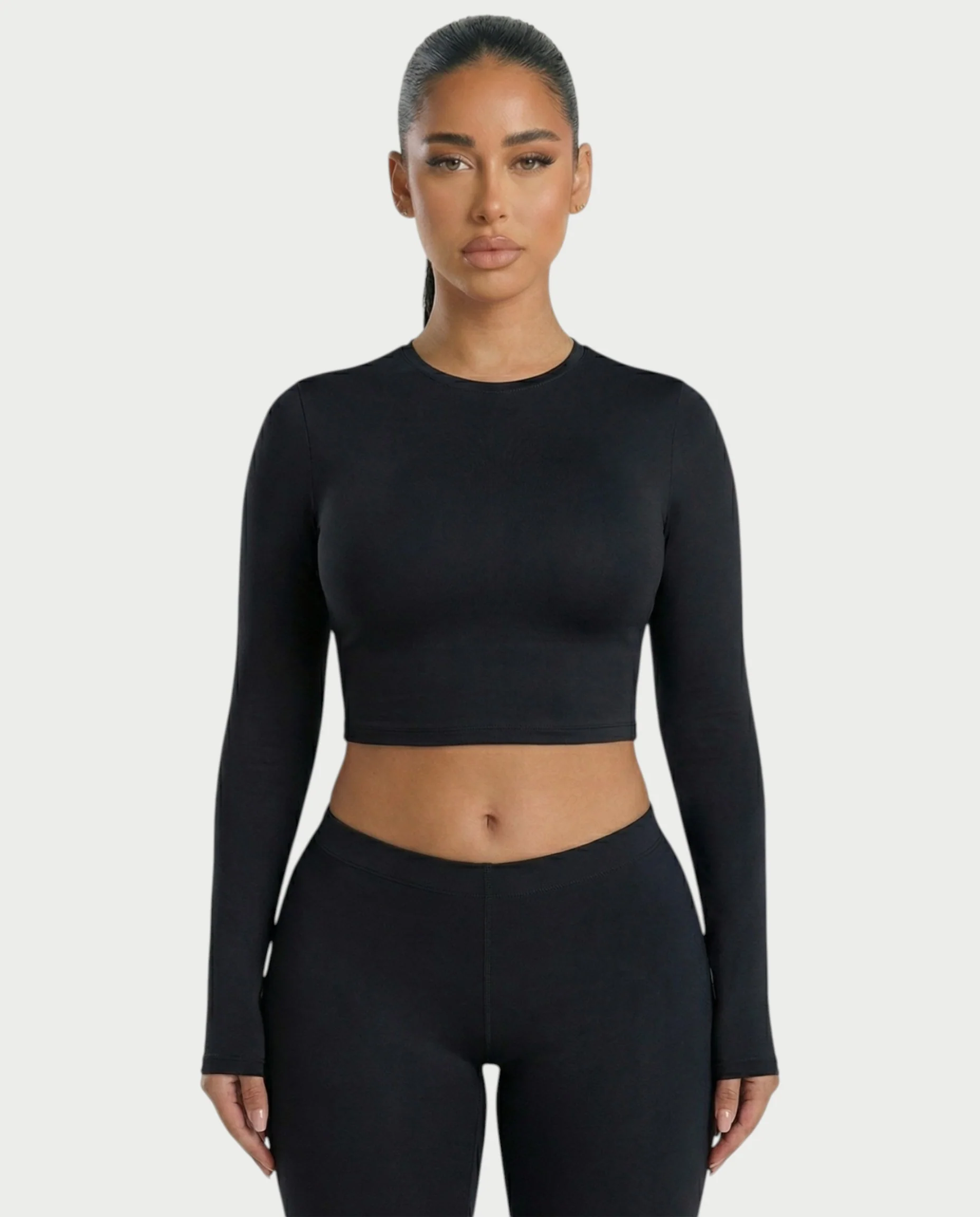 VANNA Long-Sleeve Waist Cinching Slim-Fit Top - Image 5