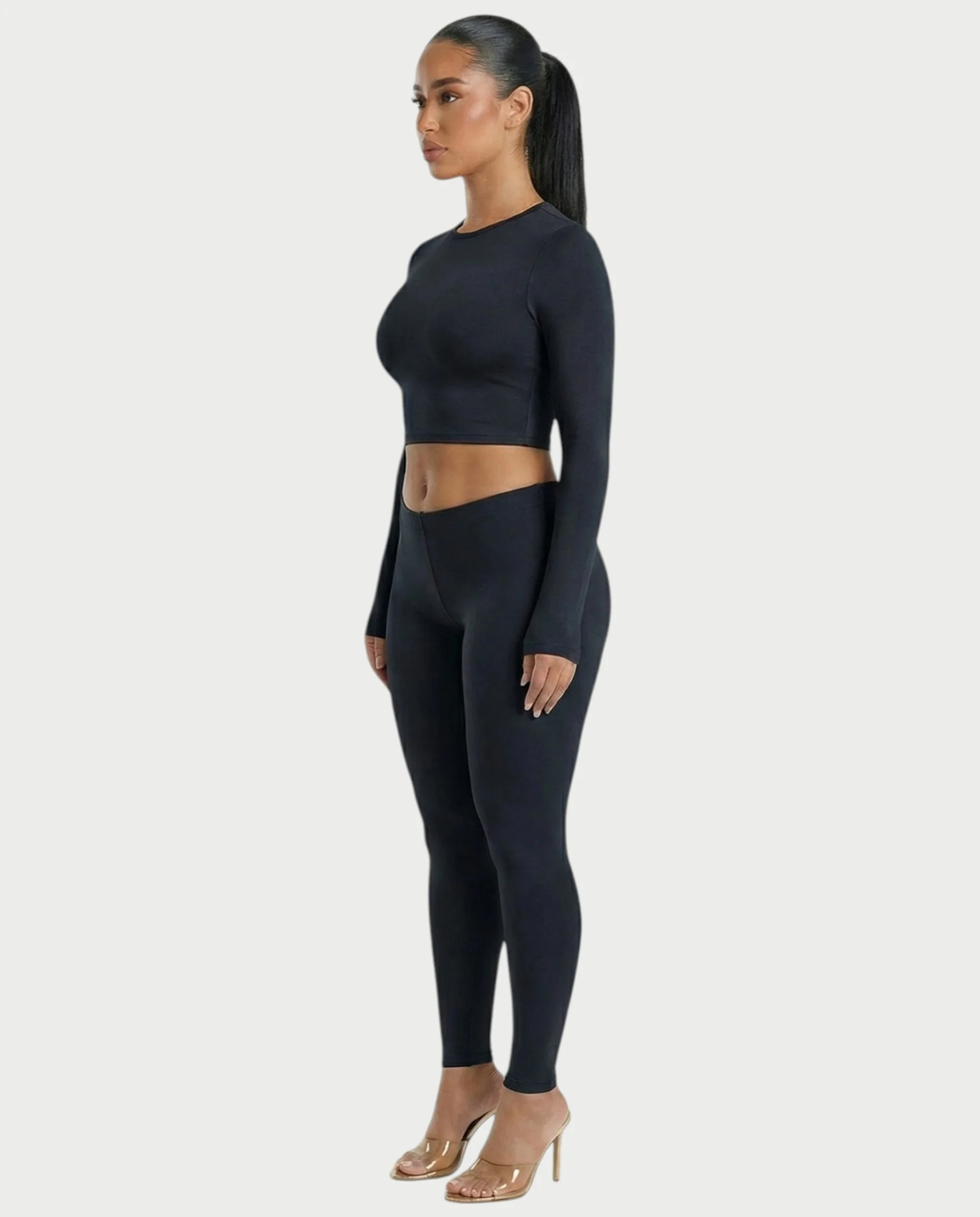 VANNA Long-Sleeve Waist Cinching Slim-Fit Top - Image 7