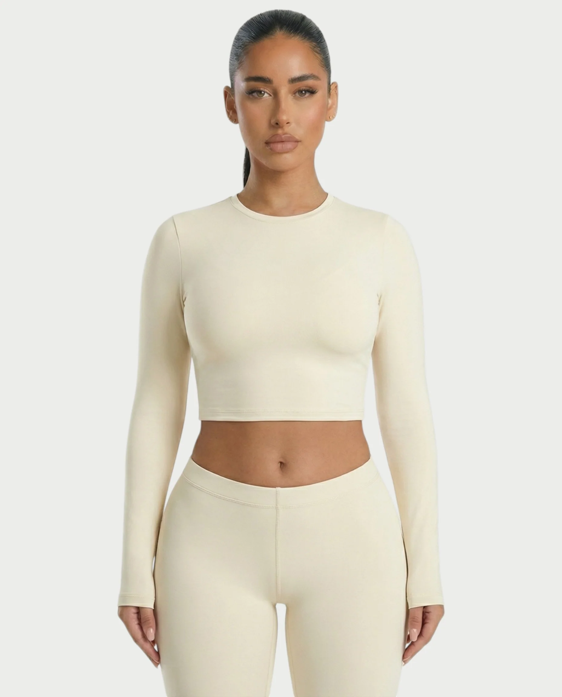 VANNA Long-Sleeve Waist Cinching Slim-Fit Top - Image 9