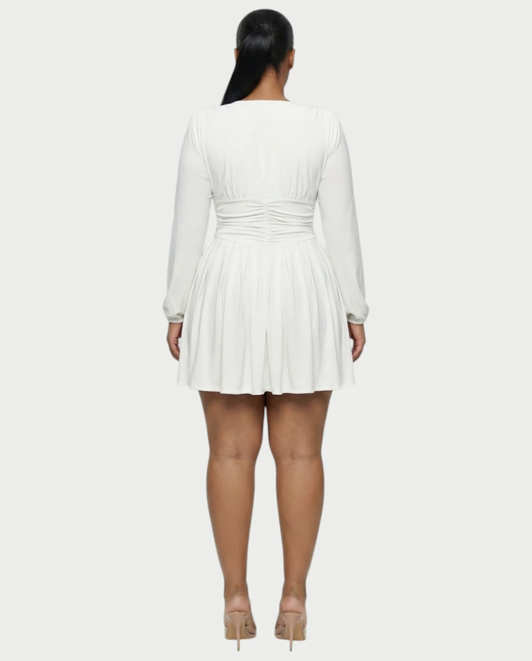VINNA Waist-cinching Pleated Mini Dress - Image 12