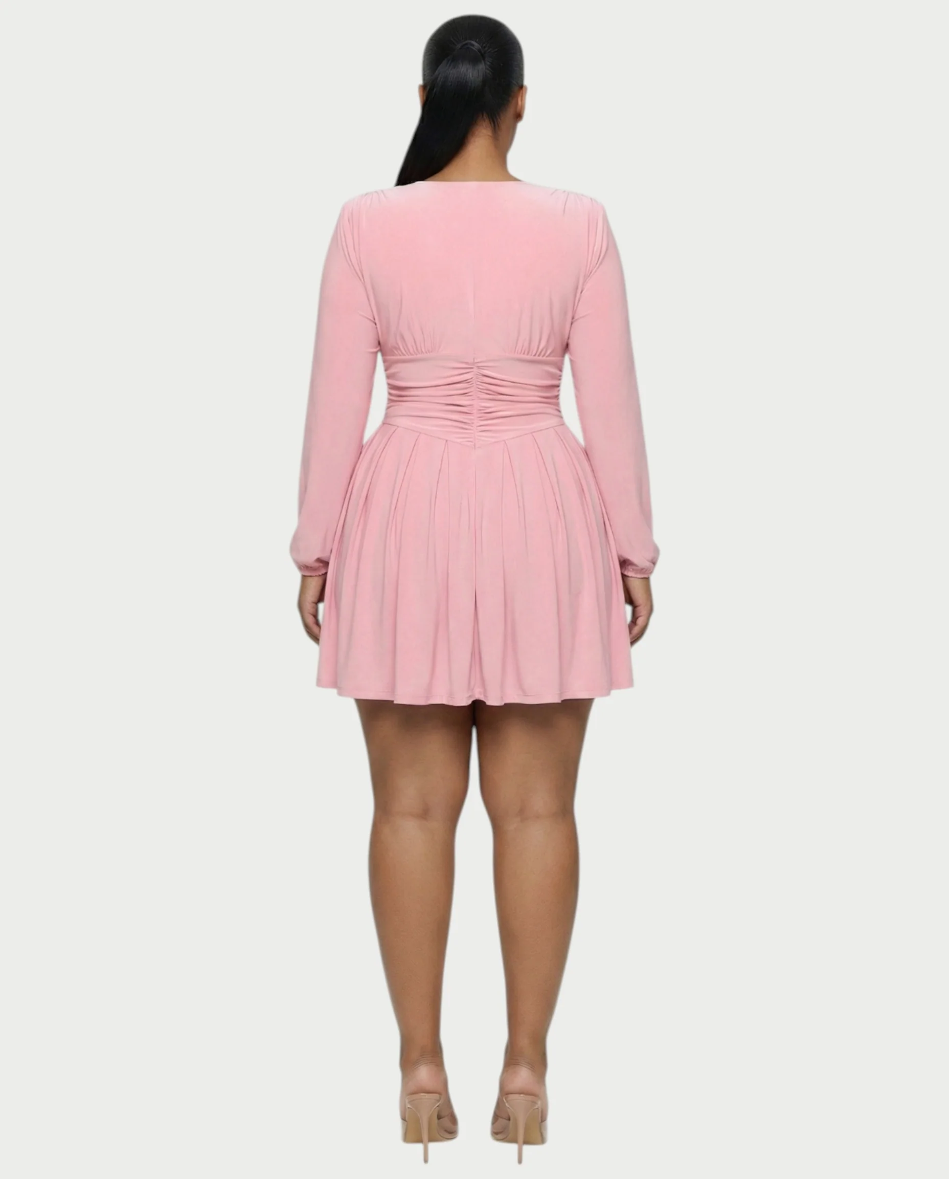 VINNA Waist-cinching Pleated Mini Dress - Image 27